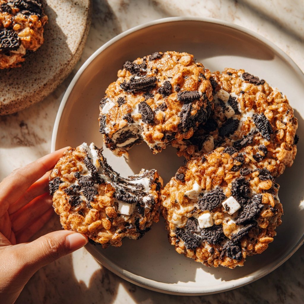 Oreo Rice Krispies Cookie