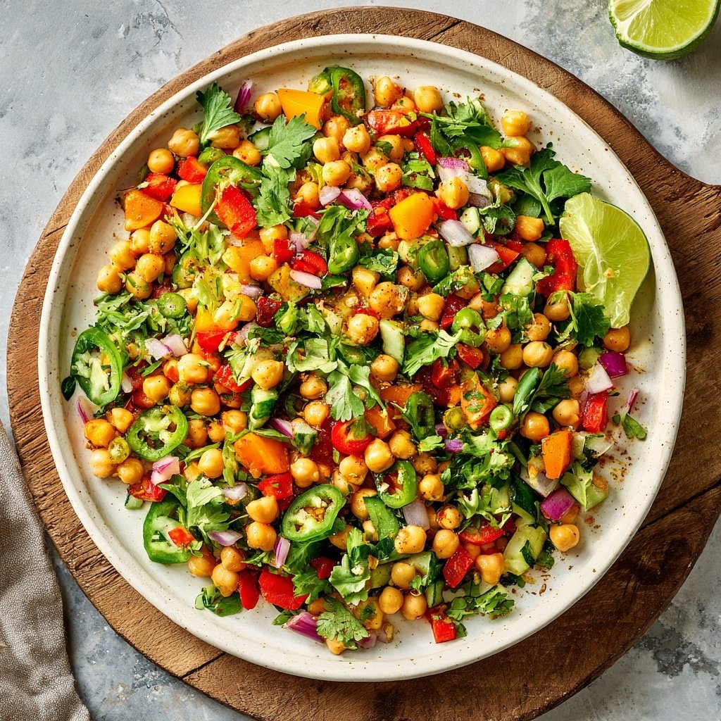 Spicy High Protein Chickpea Salad