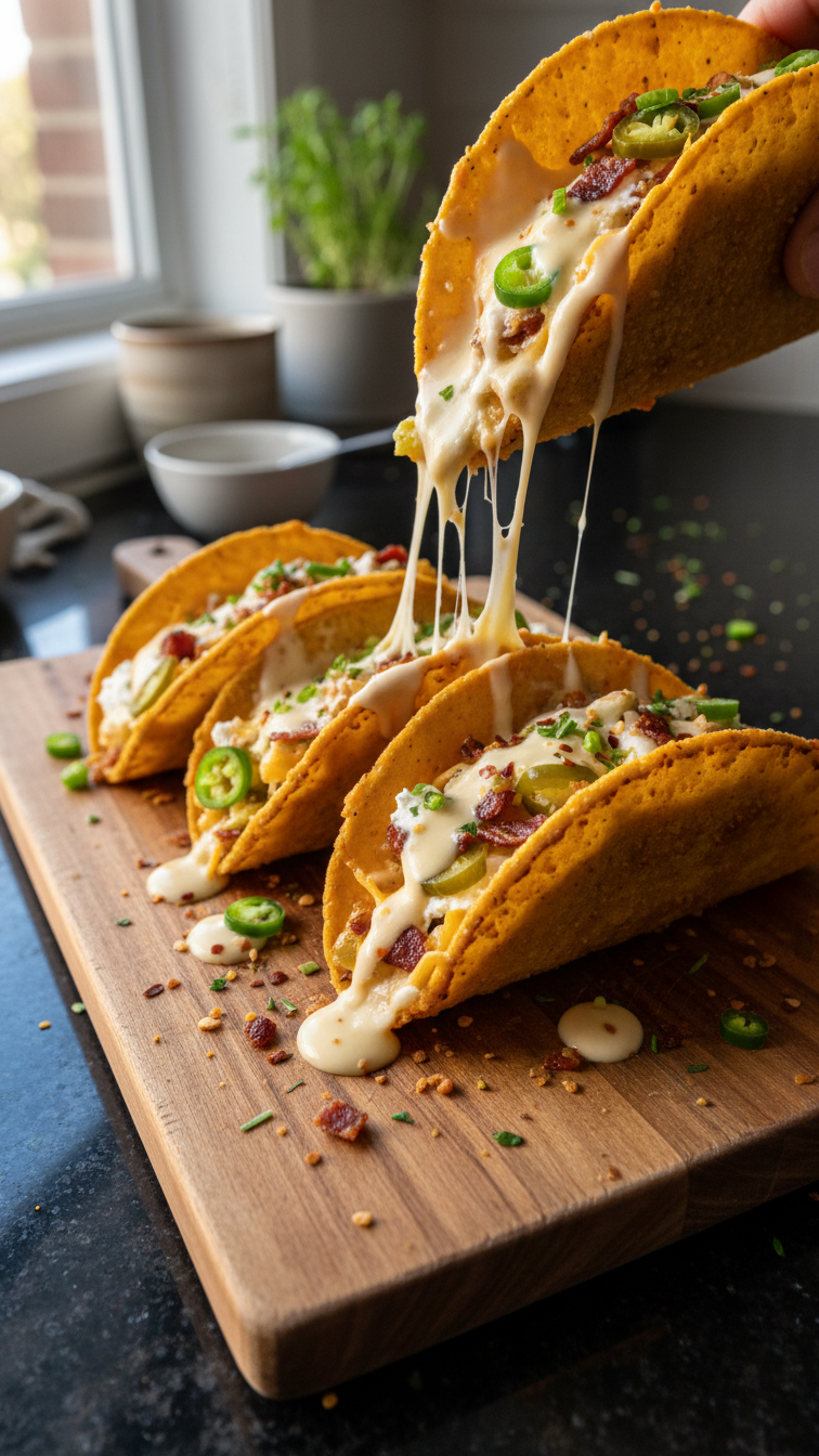 Crispy Jalapeno Popper Tacos