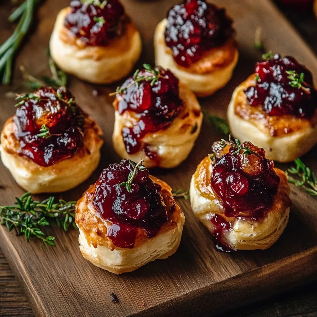 Baked Cranberry Brie Bites