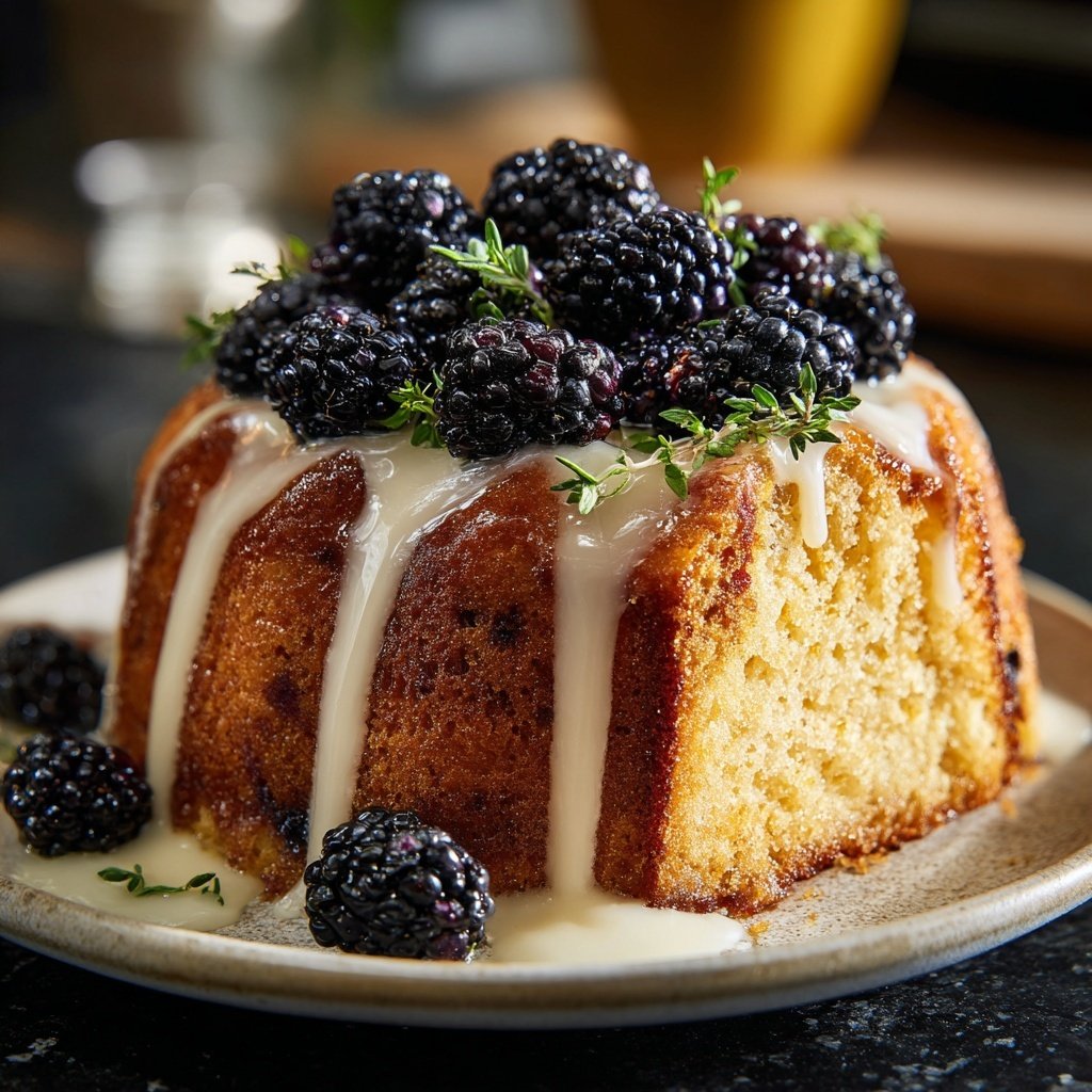 Capricorn Blackberry Thyme Cake