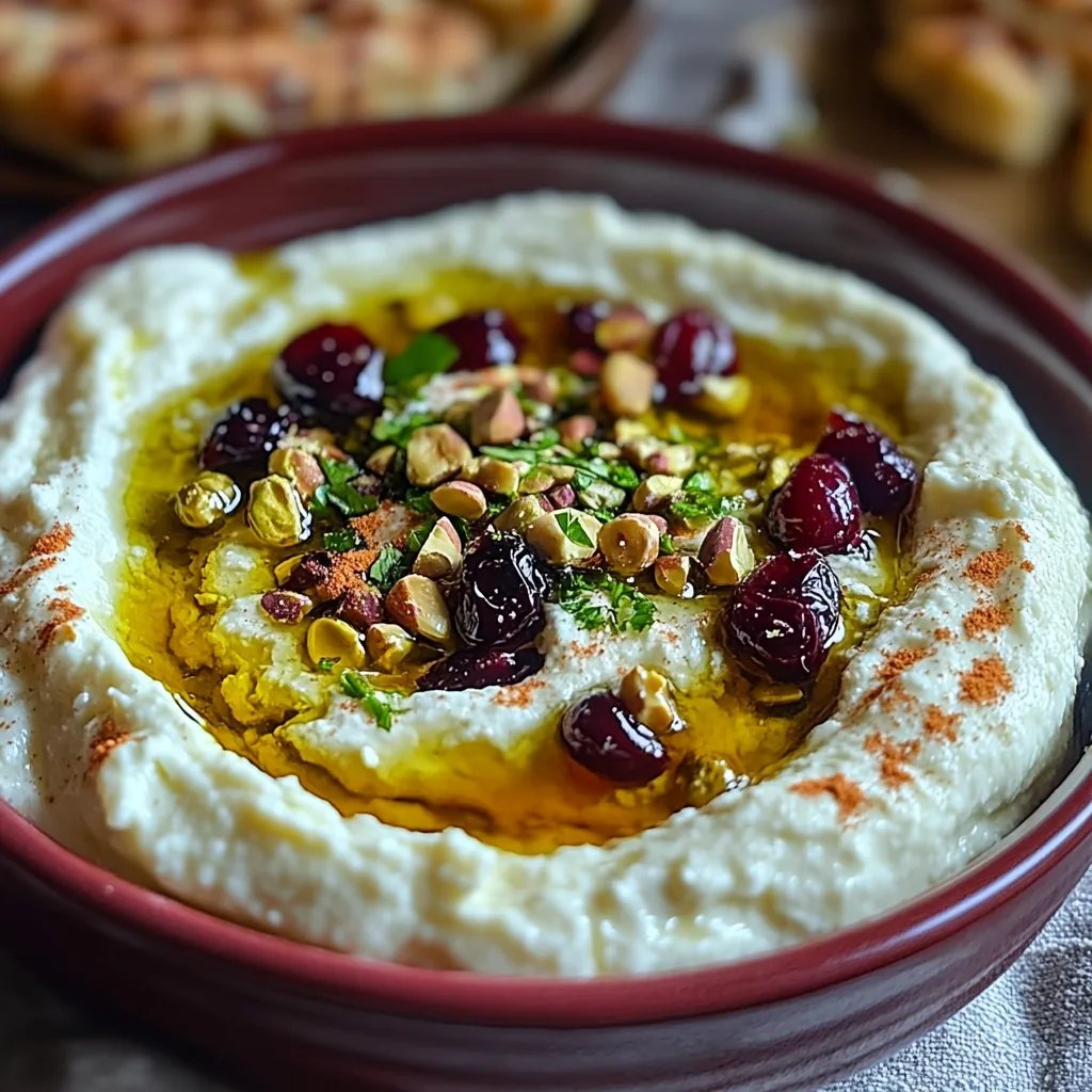 Whipped Feta Dip with Honey, Pistachios, and Cranberries