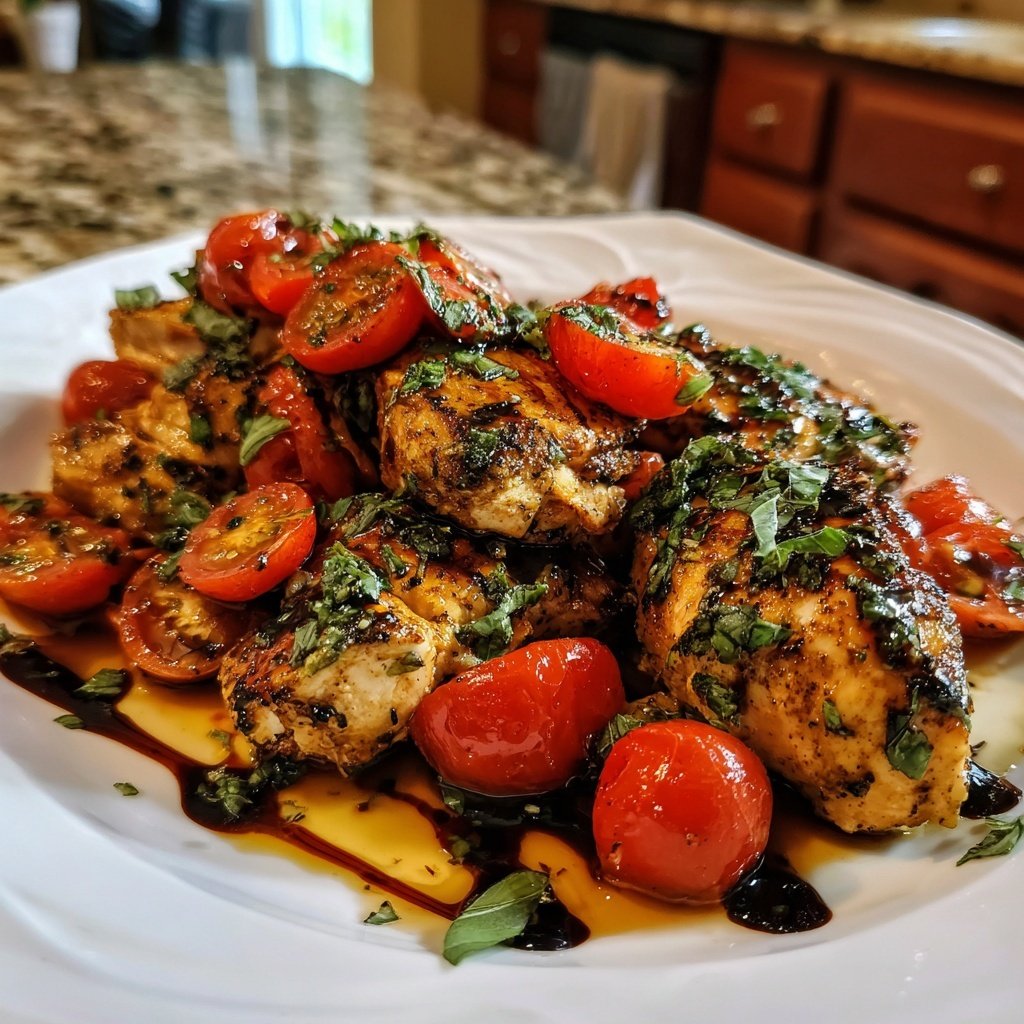Balsamic Chicken Caprese with Fresh Basil