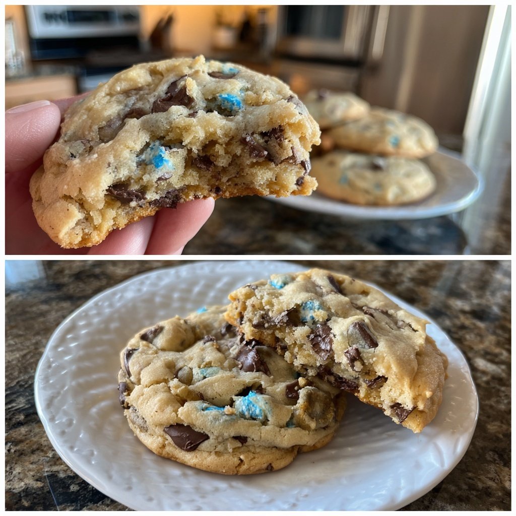 Soft & Chewy Cookie Monster Cookies