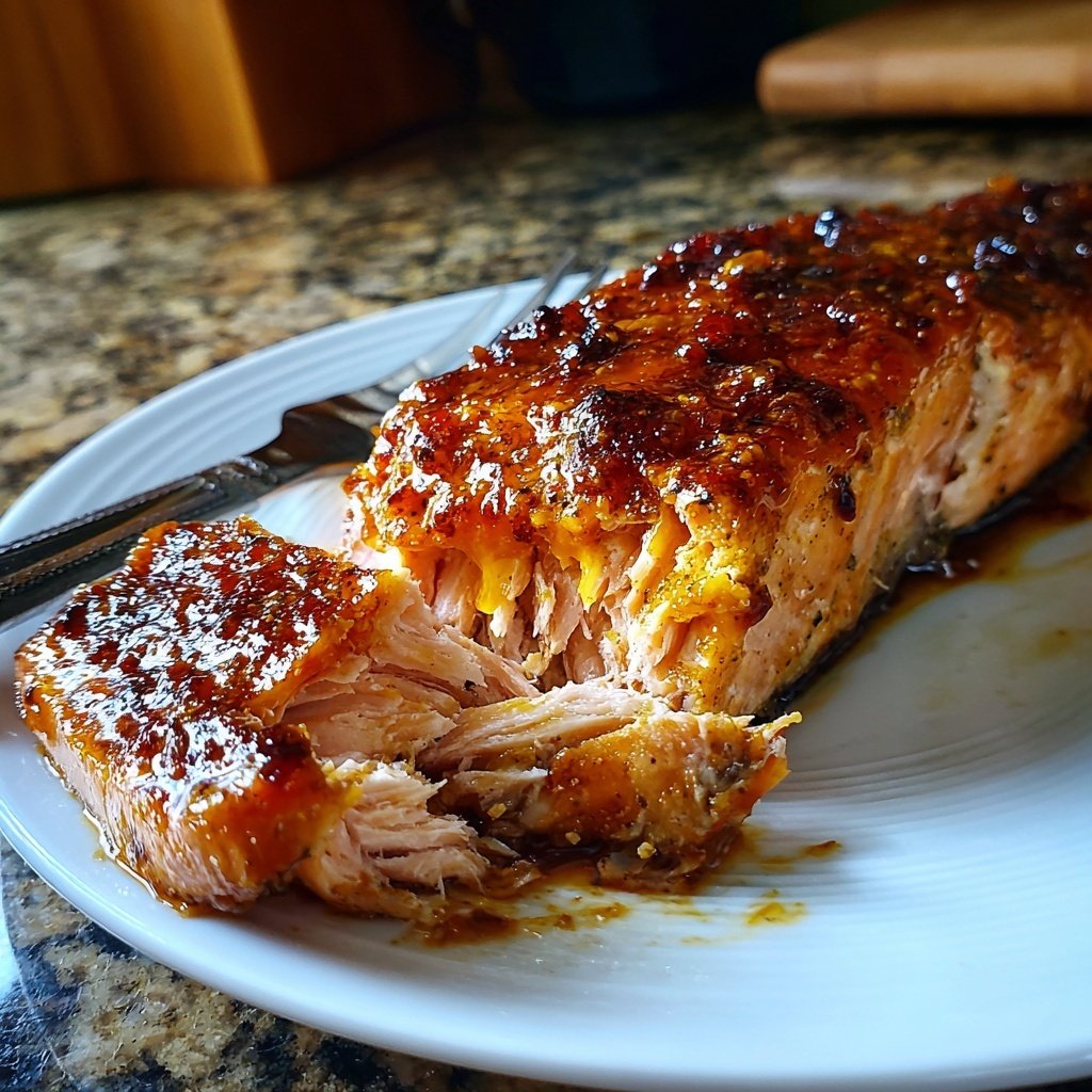Maple Mustard Glazed Salmon Fillets
