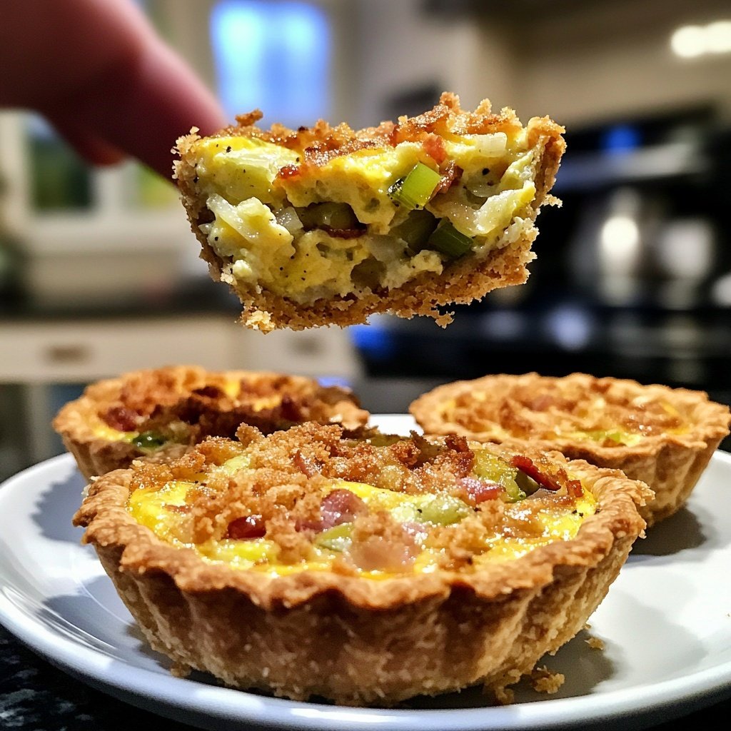Mini Quiches with Leeks and Bacon