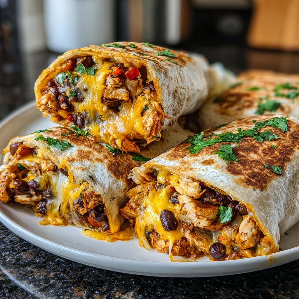 Chicken Black Bean Burritos
