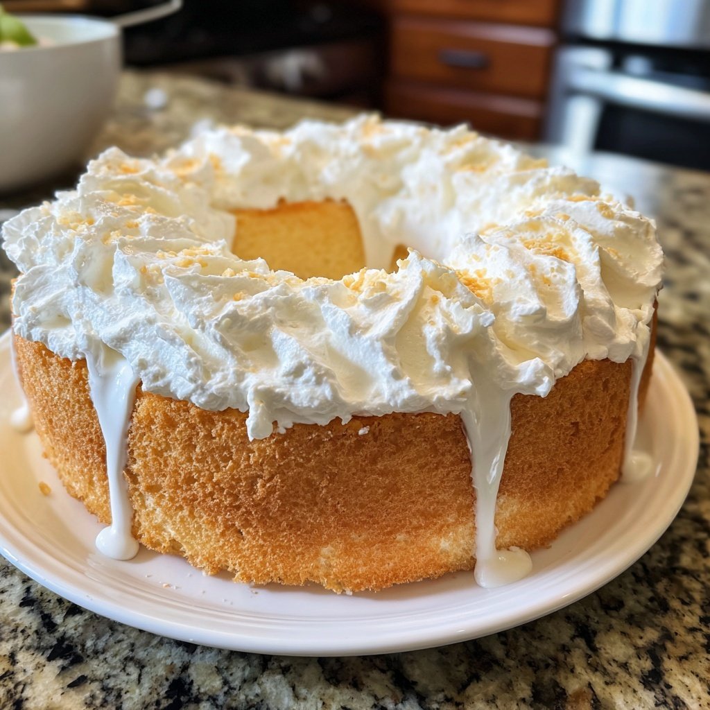 Vanilla Chiffon Cake with Whipped Cream Frosting