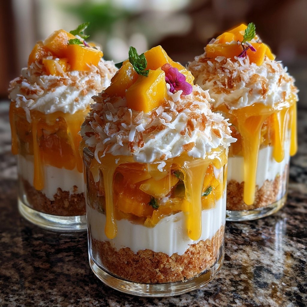 Tropical Fruit Cupcake Parfait