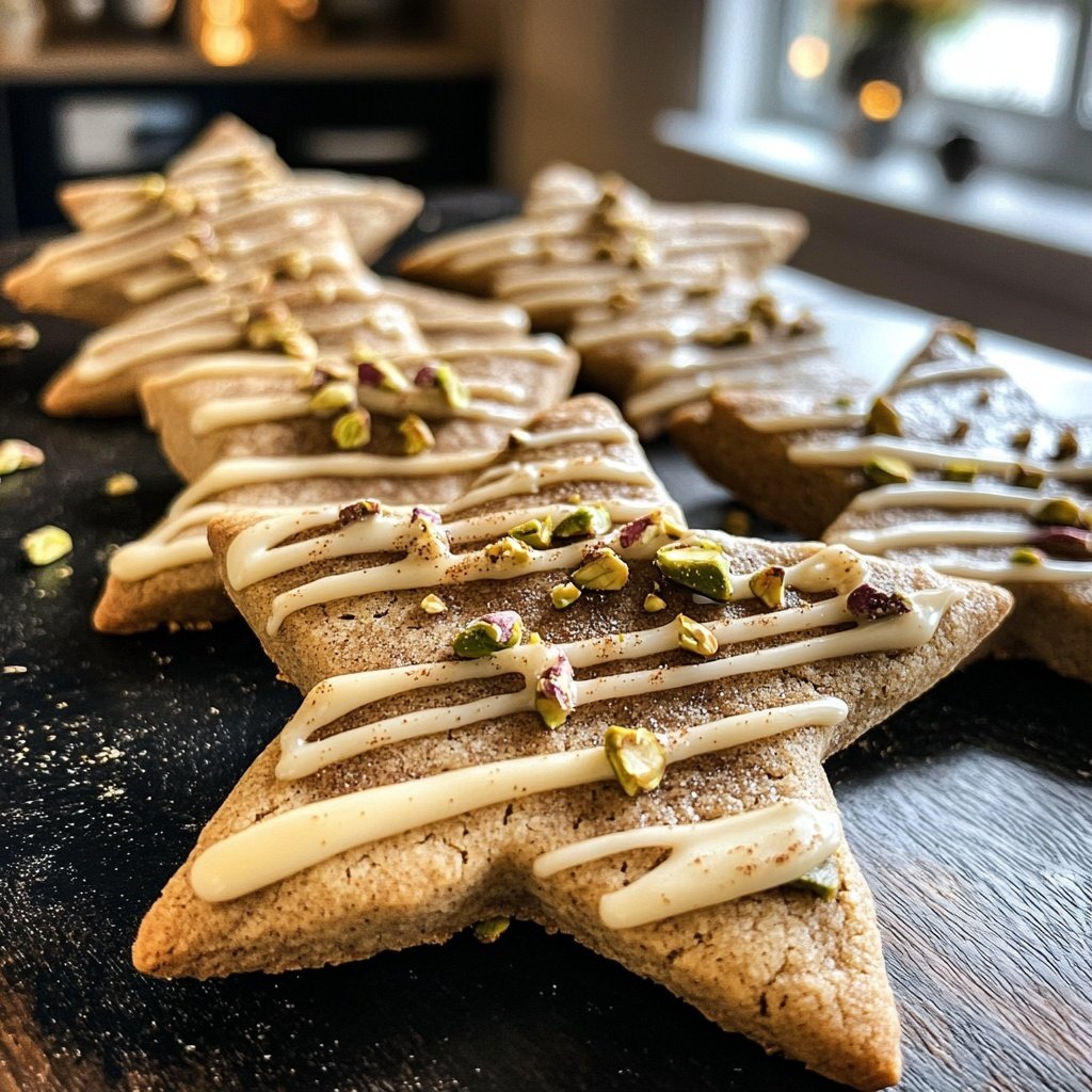 Pistachio Cinnamon Star Cookies