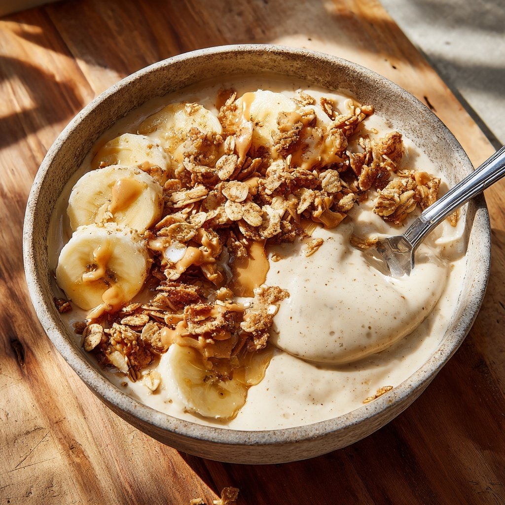 Peanut Butter Banana Breakfast Smoothie Bowl