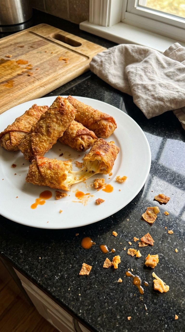 Gourmet Buffalo Chicken Egg Rolls