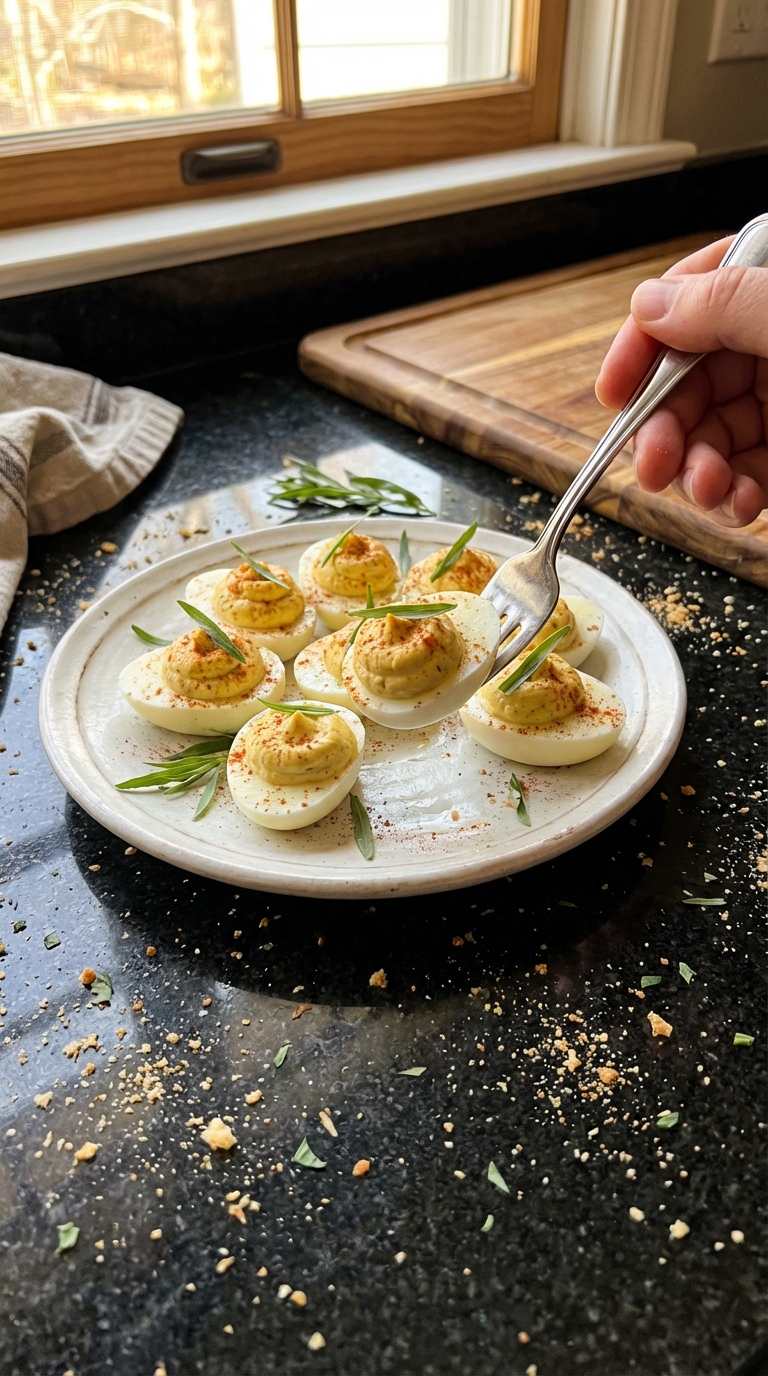 Tarragon Aioli Deviled Eggs