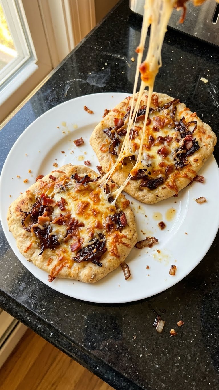 Caramelized Onion and Bacon Flatbreads