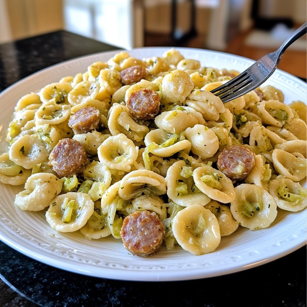 Sausage and Leek Orecchiette