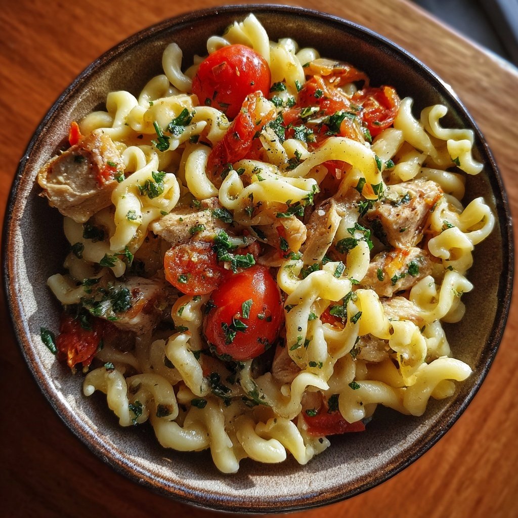 Light Veggie Pasta with Turkey