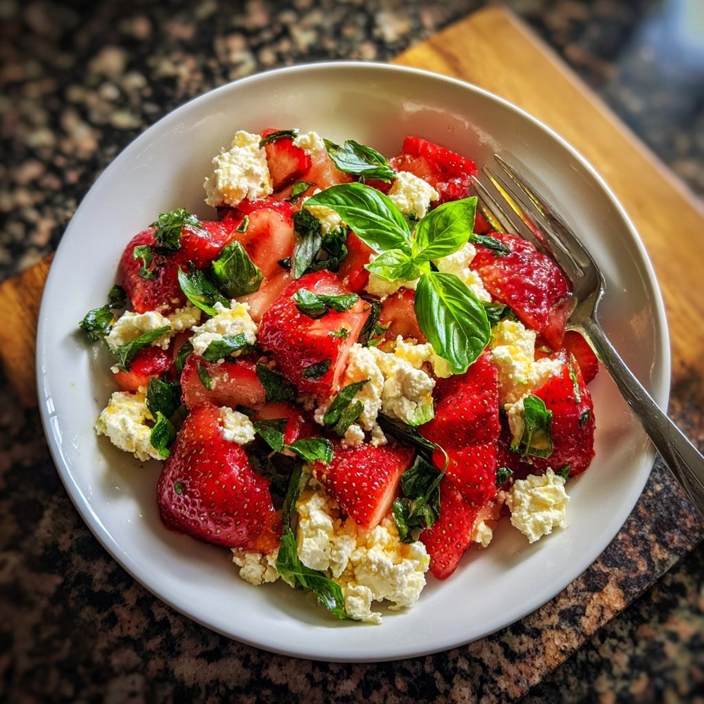 Strawberry Basil Feta Salad
