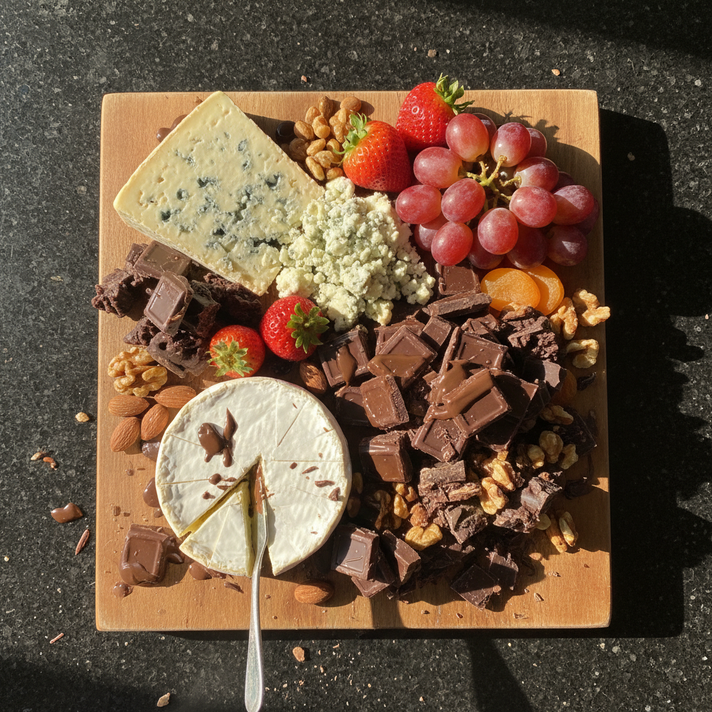 Elegant Cheese and Chocolate Board