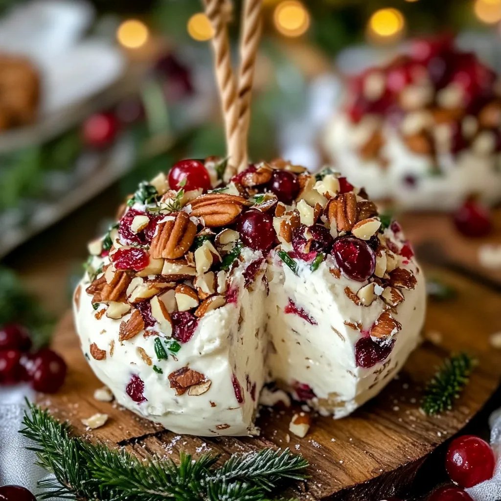 Festive Cranberry Pecan Cheese Ball