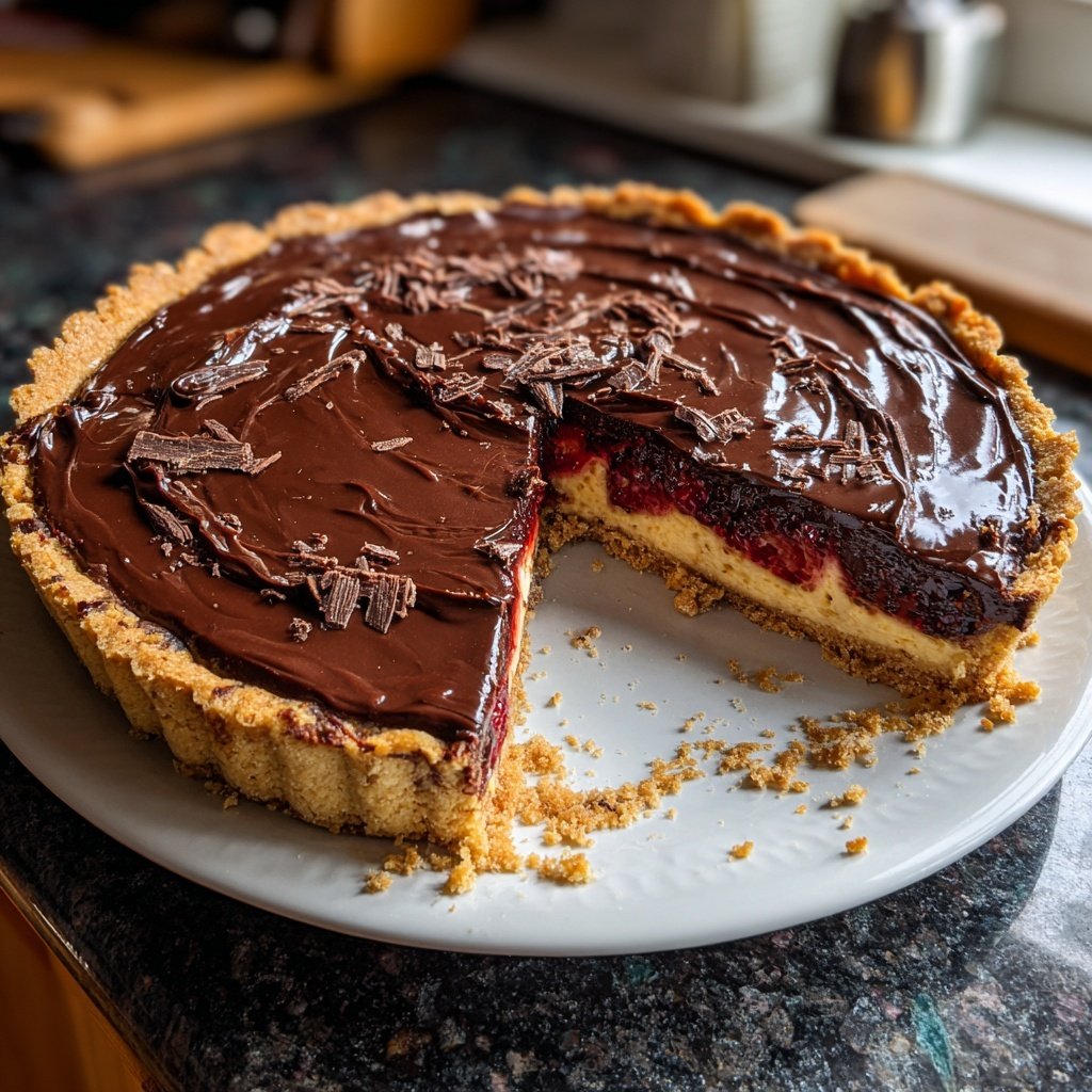 Chocolate-Covered Strawberry Ganache Tart