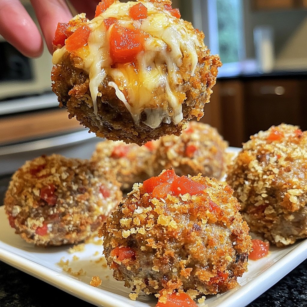 Easy Rotel Sausage Balls Recipe for Party Snacks