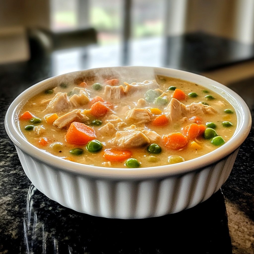 Healthy Chicken Pot Pie Soup