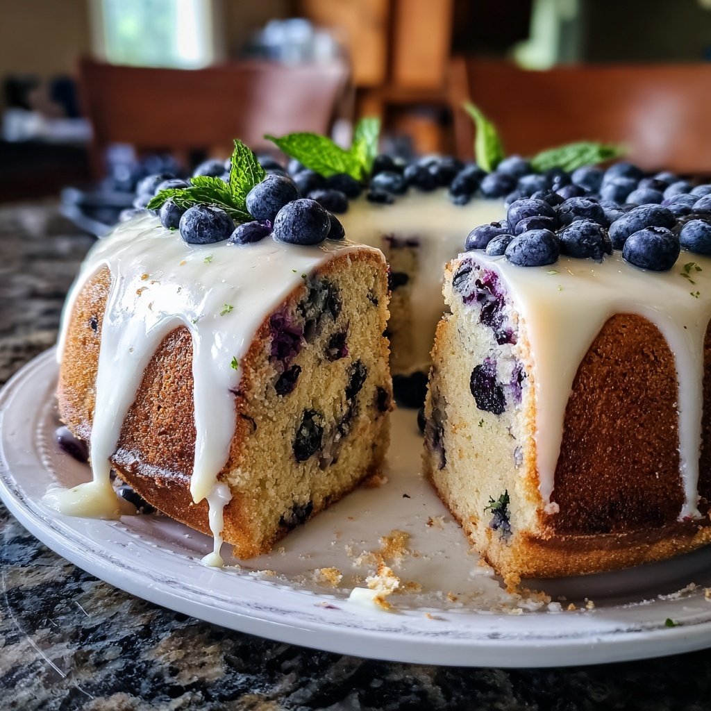 Vanilla Bean Cake Nettle Blueberry