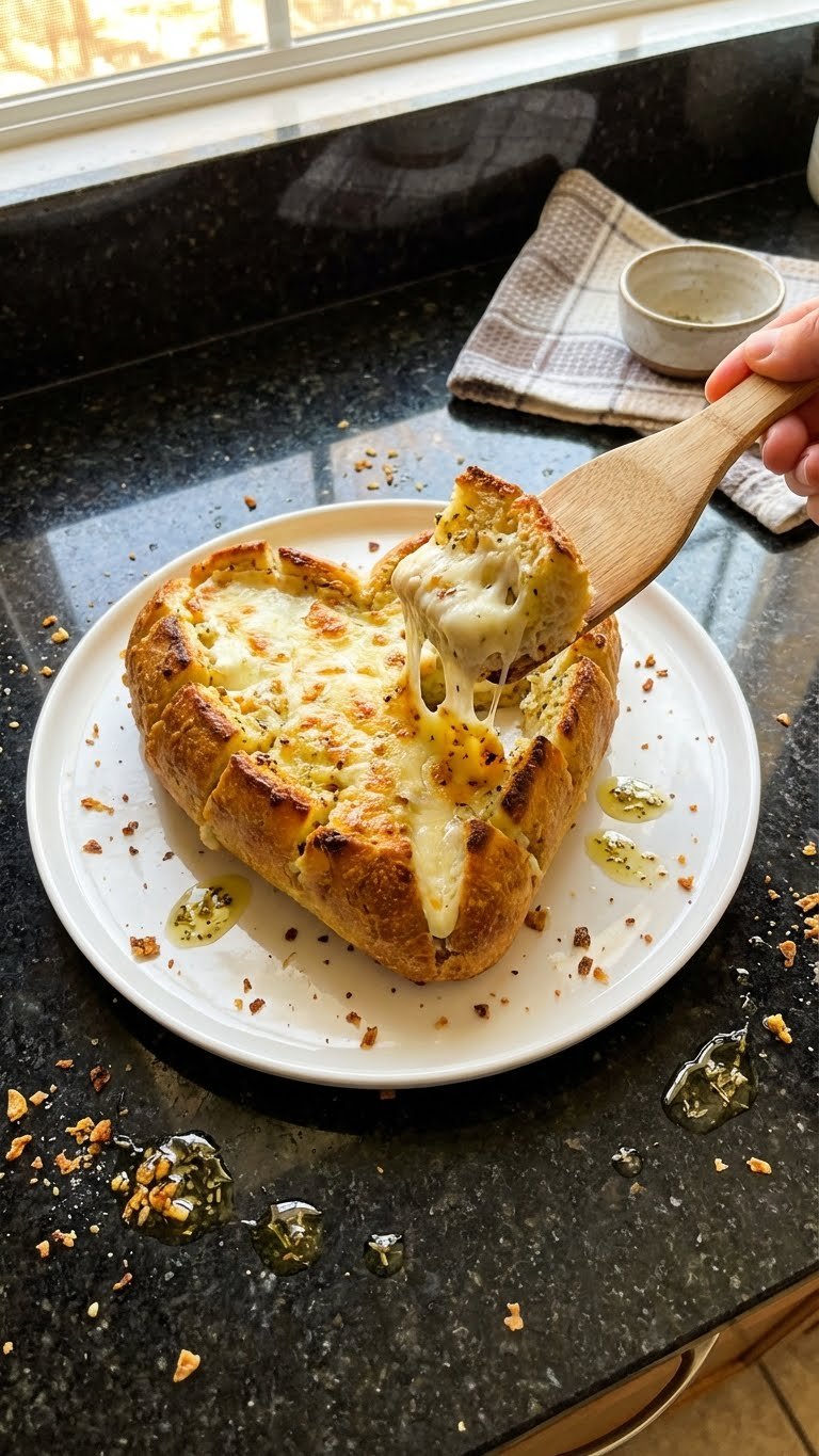 Heart-Shaped Garlic Bread Delight