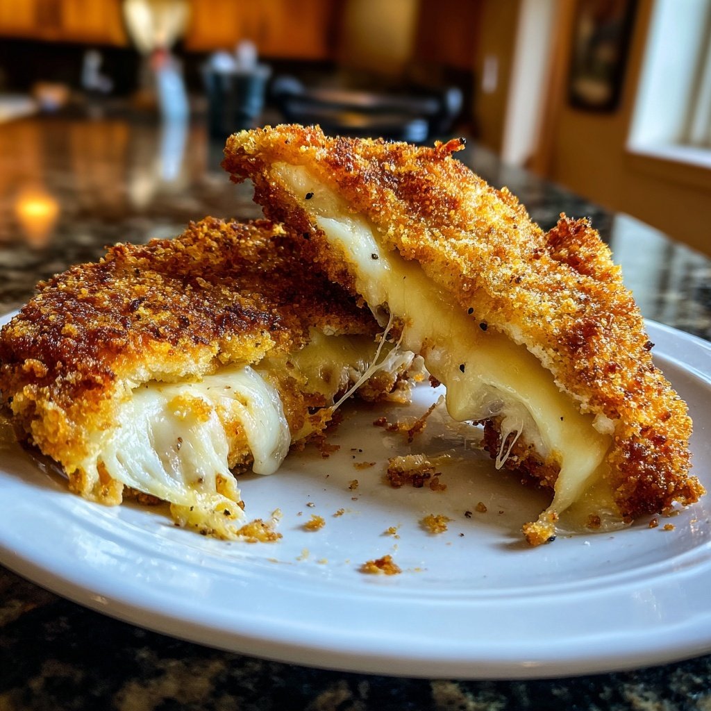 Mozzarella Schnitzel Crispy Cheese Coating