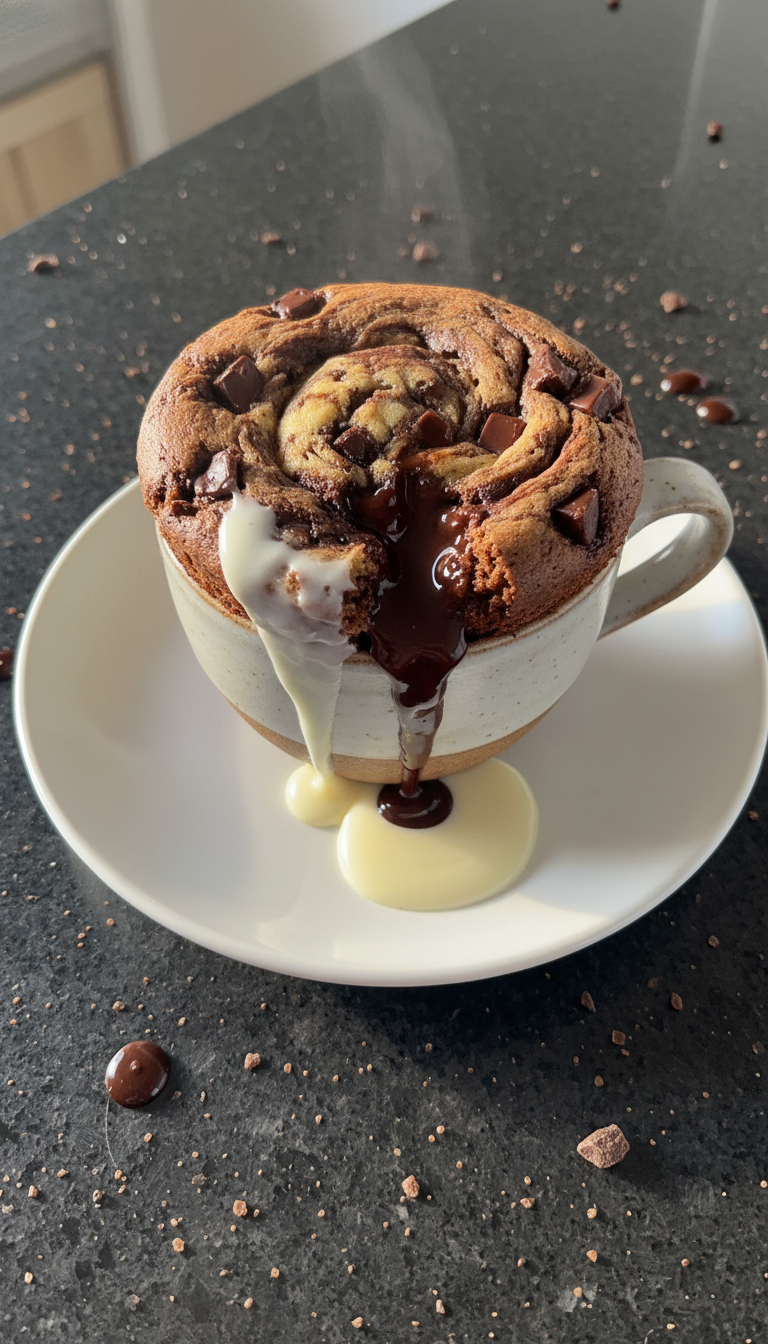 Chocolate Vanilla Mug Cake