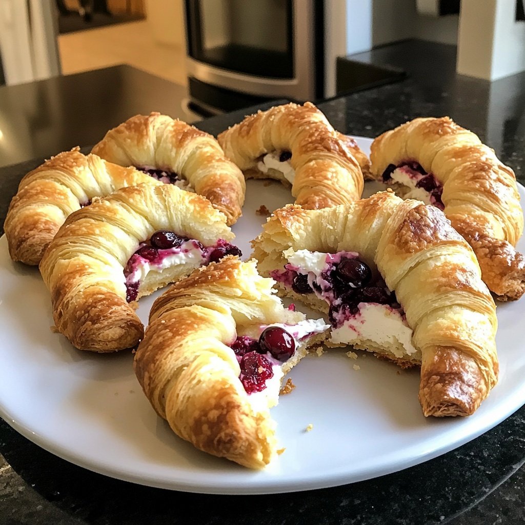 Cranberry Cream Cheese Crescent Bites