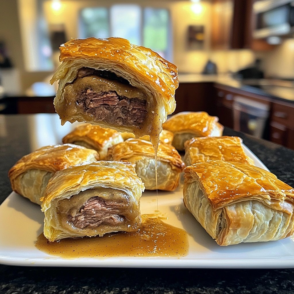 Beef Wellington Bites with Dijon Sauce