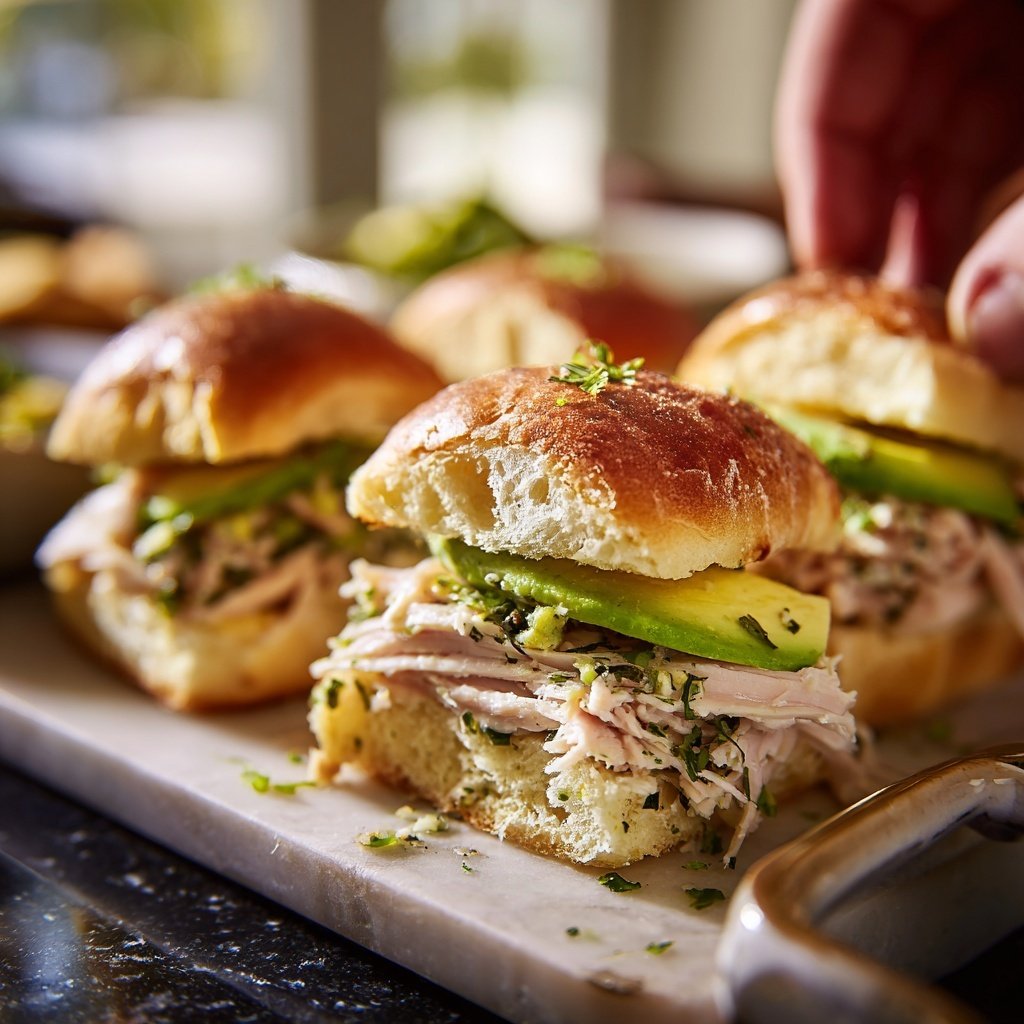 Herbed Turkey and Avocado Sliders