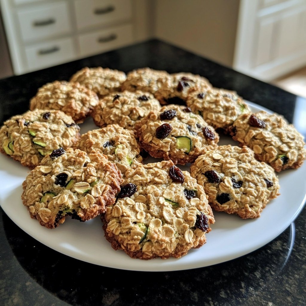 Zucchini Oatmeal Raisin Cookies