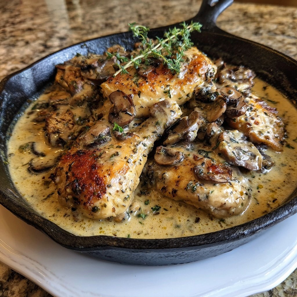 Creamy Mushroom Chicken Skillet
