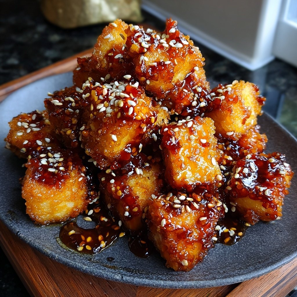 Crispy Tofu Bites with Sauce