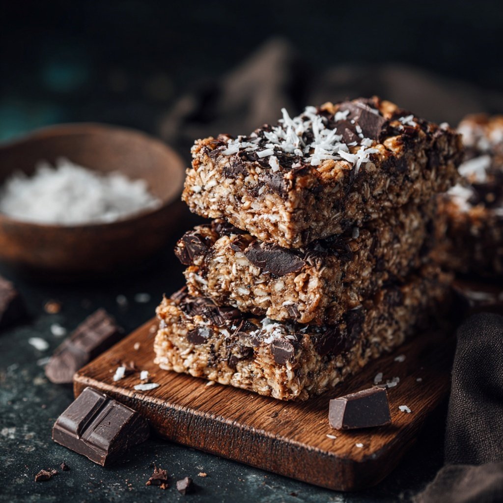 Chocolate-Coconut Dandelion Energy Bars