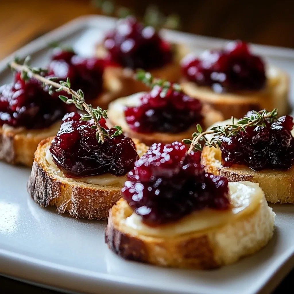 Cranberry and Brie Crostini
