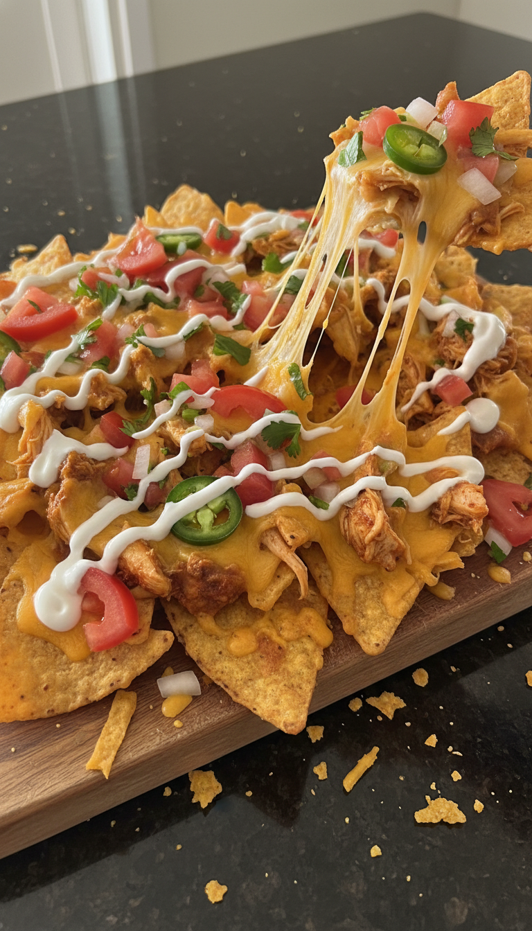 Chipotle Chicken Loaded Nachos