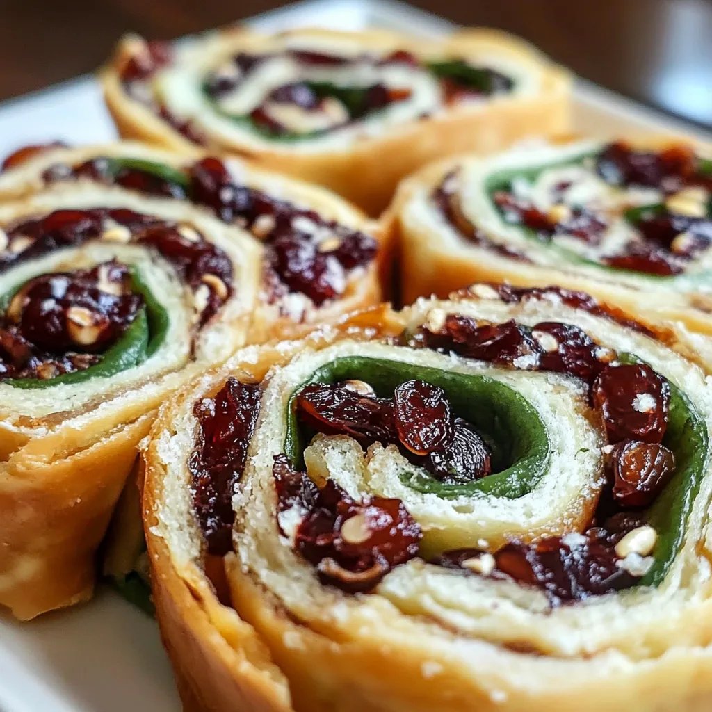 Christmas Cranberry Pinwheels