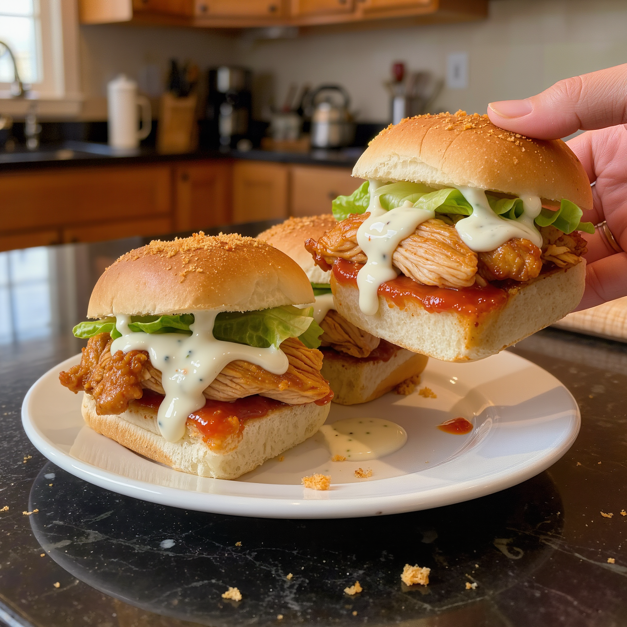 Cajun Chicken Sliders with Ranch