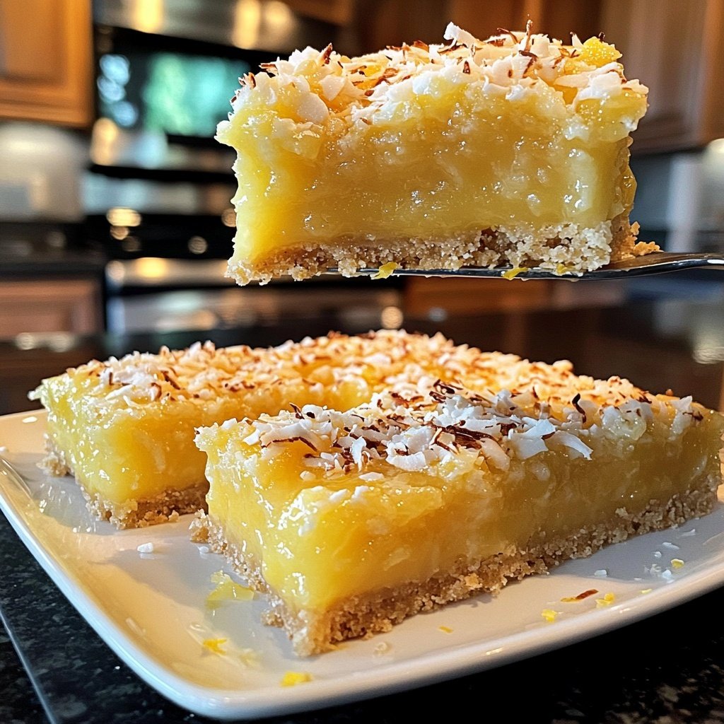 Meyer Lemon Bars with Coconut