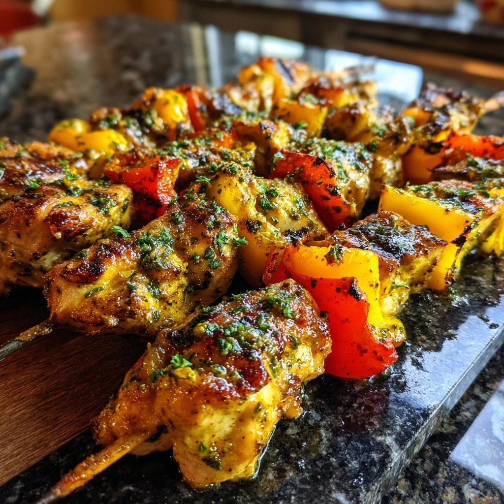High Protein Grilled Chicken Skewers