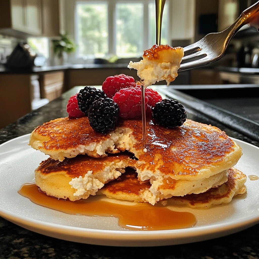 Ricotta Pancakes Crispy Creamy
